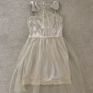 Guess by Marciano Lace tulle slip mini dress XS